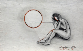 L’Incompiuta – Carboncino Su Carta, 1973, 31,5X24 Cm.